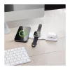LOGILINK PA0344 Magnētiskais bezvadu lādētājs 3-in-1 Apple ierīcēm, balts, salokāms, MagSafe, 15W