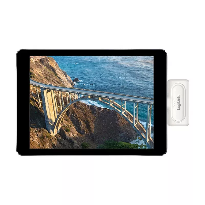 LogiLink PA0349W pārnēsājama ārējā baterija, 5000 mAh, LiPo, iebūvēts salokāms USB-C spraudnis un USB-C ports, balta