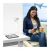 LOGILINK PA0357 USB-A/C ceļojumu lādētājs, 70 W GaN, 4 porti, 2x USB-A (QC), 2x USB-C (PD), plāns, balts