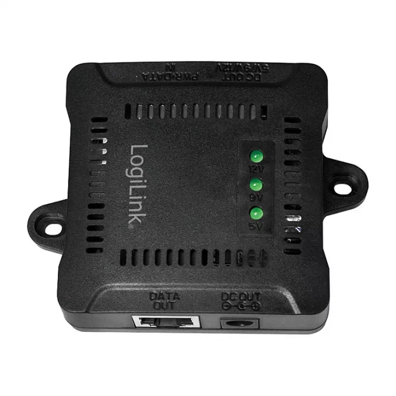 LogiLink POE005 PoE sadalītājs, 1 ports Gigabit, 24W maks., 5/9/12V DC izeja