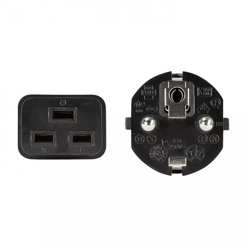 Logilink strāvas kabelis, CEE 7/7 uz IEC C19, melns, 3 m