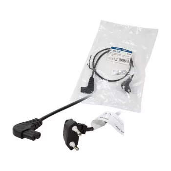 LogiLink Barošanas vads Europlug CEE 7/16 uz IEC C7 0,75 m Melns