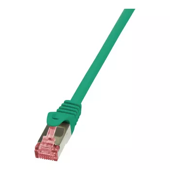 LogiLink PrimeLine CAT 6 S/FTP komutācijas kabelis, 0,25 m, zaļš, LSZH, bez aizķeršanās, 10 Gbps