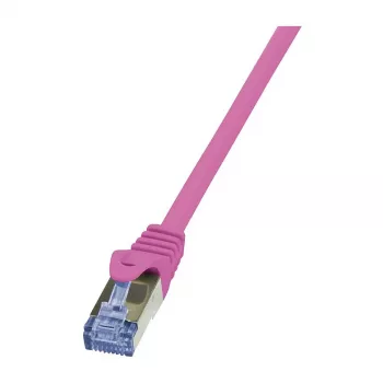LogiLink PrimeLine Cat.6A S/FTP komutācijas kabelis, RJ45, 1.5 m, rozā, 10 Gbps, LSZH
