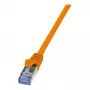 LogiLink PrimeLine Cat.6A S/FTP PIMF ielāpu kabelis, 10G, RJ45, LSZH, 0,25 m, oranžs
