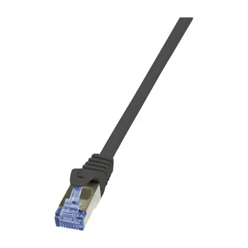 LogiLink PrimeLine Cat.7 Patch kabelis RJ-45 (M) - 0.25 m melns