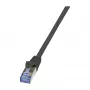 LogiLink PrimeLine Cat.7 Patch kabelis RJ-45 (M) - 0.25 m melns