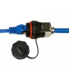 LogiLink Professional Cat.6A STP Keystone Jack RJ45, IP68 Industriāls Āra, Bez Instrumentiem, Cinka Liešanas, Melns