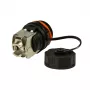 LogiLink Professional Cat.6A STP Keystone Jack RJ45, IP68 Industriāls Āra, Bez Instrumentiem, Cinka Liešanas, Melns