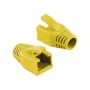 Logilink RJ45 Modular Plug kabeļa aizsarguzmava 8mm dzeltena – pret aizķeršanos spriedzes mazināšanas uzmava (50 gab.)