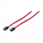 LogiLink SATA III datu kabelis ar fiksējošiem savienotājiem, 6 Gbps, sarkans, 0,9 m