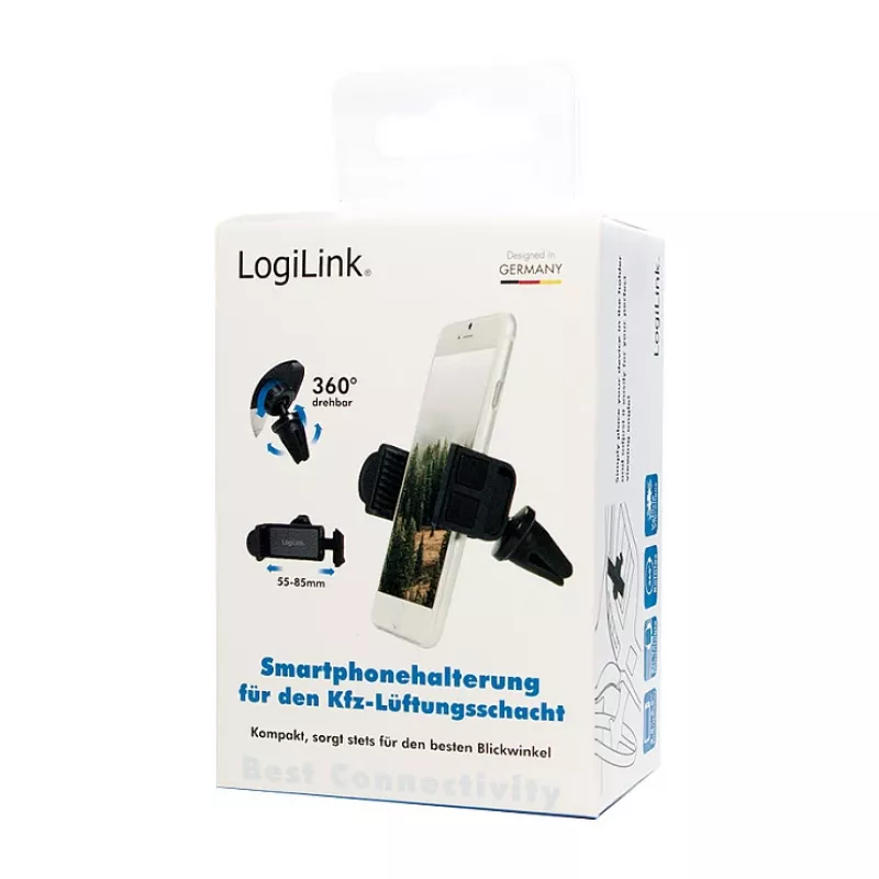 LogiLink Smartphone gaisa ventilācijas auto turētājs, mazs