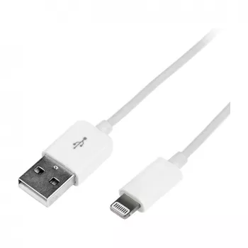 Logilink UA0199 Lightning kabelis, MFi sertificēts, USB-A uz Lightning 8-pin, balts, 1m (ātra uzlāde un sinhronizācija)