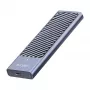 LogiLink UA0435 USB 3.2 Gen 2x2 SSD korpuss, M.2 NVMe/SATA, USB-C, 20 Gbps, pelēks