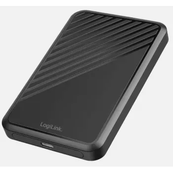 LogiLink UA0458 ārējais 2.5 collu SATA HDD/SSD korpuss, USB 3.2 Gen 1 (5 Gbps), bezskrūvju, melns