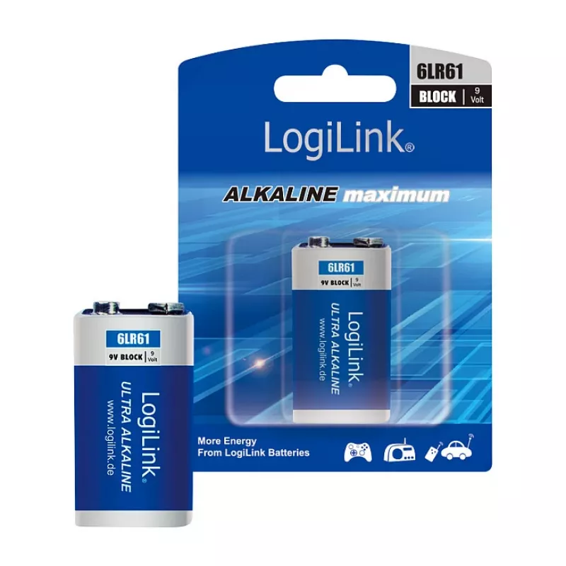 LogiLink Ultra Power sārma 9V baterija, 1 gab. blisterī