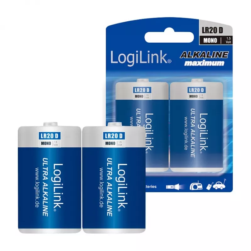 LogiLink Ultra Power sārma D baterija LR20 2 gab. blisterī