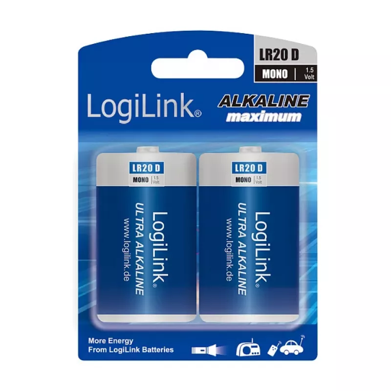 LogiLink Ultra Power sārma D baterija LR20 2 gab. blisterī