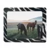 LogiLink īpaši plāns peles paliktnis ar integrētu foto rāmi, zebras dizains, neslīdoša gumijas pamatne, 2 mm, 10 x 15 cm foto, melns/baltss