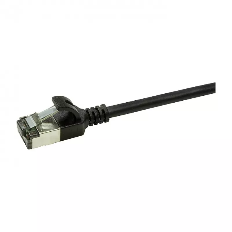 LogiLink Ultraflex SlimLine Cat6a S/FTP ielāpu kabelis, 2m, melns (CQ9053S)