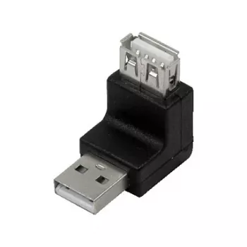 LogiLink USB 2.0 leņķa adapteris 270° A/M uz A/F, 480 Mbps, melns