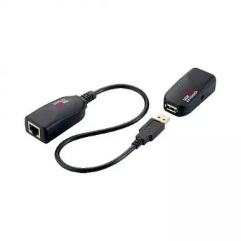 LOGILINK USB 2.0 Cat.5 paplašinātājs, 50 m, Pigtail, melns