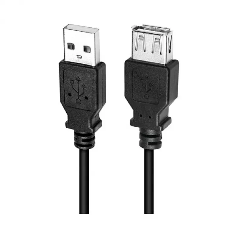 LogiLink CU0011B USB 2.0 pagarinājuma kabelis, USB-A vīrietis uz USB-A sieviete, melns, 3 m