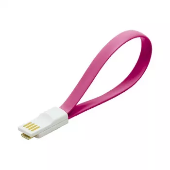 LogiLink USB 2.0 magnētiskais uzlādes un datu kabelis - USB-A uz Micro USB-B - 1m - Rozā