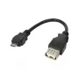 LogiLink AU0030 USB 2.0 OTG adaptera kabelis, Micro-USB B vīrišķais uz USB A sievišķo, 480 Mbps, 0,1 m, melns