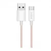 LogiLink USB 2.0 Type-C kabelis, A/M līdz C/M, 480 Mbps, 60W, neilons, rozā, 0,5 m