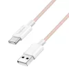 LogiLink CU0324 USB 2.0 Type-C kabelis, A/M līdz C/M, 480 Mbps, 60W, neilons, rozā, 1 m