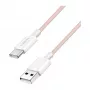 LogiLink CU0324 USB 2.0 Type-C kabelis, A/M līdz C/M, 480 Mbps, 60W, neilons, rozā, 1 m