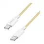 LogiLink USB 2.0 Type-C kabelis, C/M uz C/M, 480 Mbps, 60W, neilons, dzeltens, 0,5 m