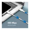 LogiLink USB 2.0 Type-C uz Type-C kabelis, 1m, 60W Power Delivery, neilona pinums, rozā