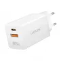 Logilink USB-A/C lādētājs 65 W GaN, 1x USB-A (QC), 1x USB-C (PD), balts