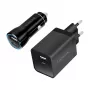 Logilink USB-A/C lādēšanas komplekts, 15 W, katrs 1x USB-A, 1x USB-C, melns