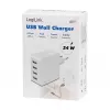 Logilink USB-A lādētājs, 24 W, 4 porti, 4x USB-A, balts