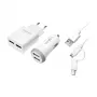 Logilink USB-A uzlādes komplekts, 10.5 W / 10 W, 2 porti, 2x USB-A, balts