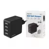 LogiLink USB-A sienas lādētājs, 24W, 4 porti, 4x USB-A, melns