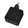 LogiLink USB-A sienas lādētājs, 24W, 4 porti, 4x USB-A, melns