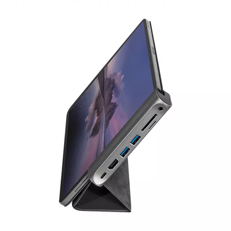 LOGILINK USB-C dokstacija, 7 portu, USB 3.2 Gen1, 100W PD, 4K HDMI, iPad, alumīnija (UA0385)