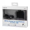 Logilink USB auto lādētājs, 2+2 porti, 24W, melns
