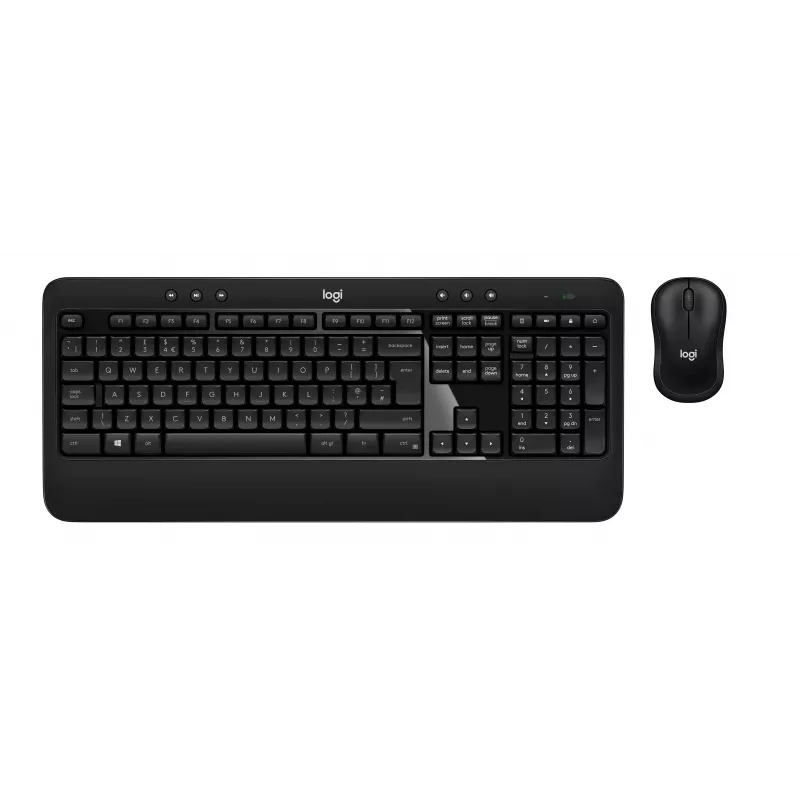Logitech Advanced Combo bezvadu tastatūras un peles komplekts - Melns