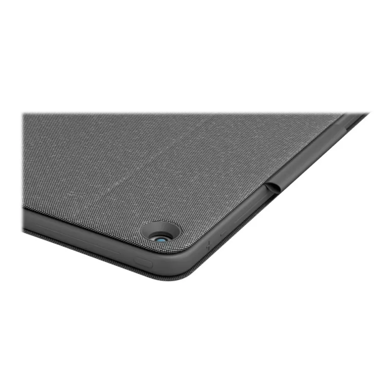 Logitech Combo Touch - tastatūra un vāciņš ar foliju - ar skārienpaliktni - ar fona apgaismojumu - Apple Smart Connector - QWERTY - itāļu - grafīts - Apple 10.2 collu iPad (7. paaudze, 8. paaudze, 9. paaudze)