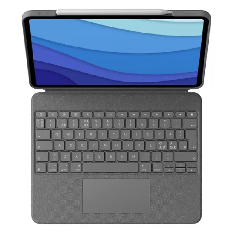 Logitech Combo Touch tastatūras maciņš ar skārienpaliktni iPad (7., 8., 9. paaudzei) - Pan Nordic izkārtojums - Graphite