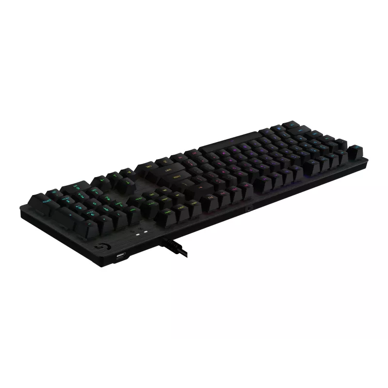 Logitech G512 Carbon mehāniskā spēļu tastatūra - GX Brown taustes, LIGHTSYNC RGB, USB caurlaide, lidmašīnas klases alumīnijs, pilna izmēra