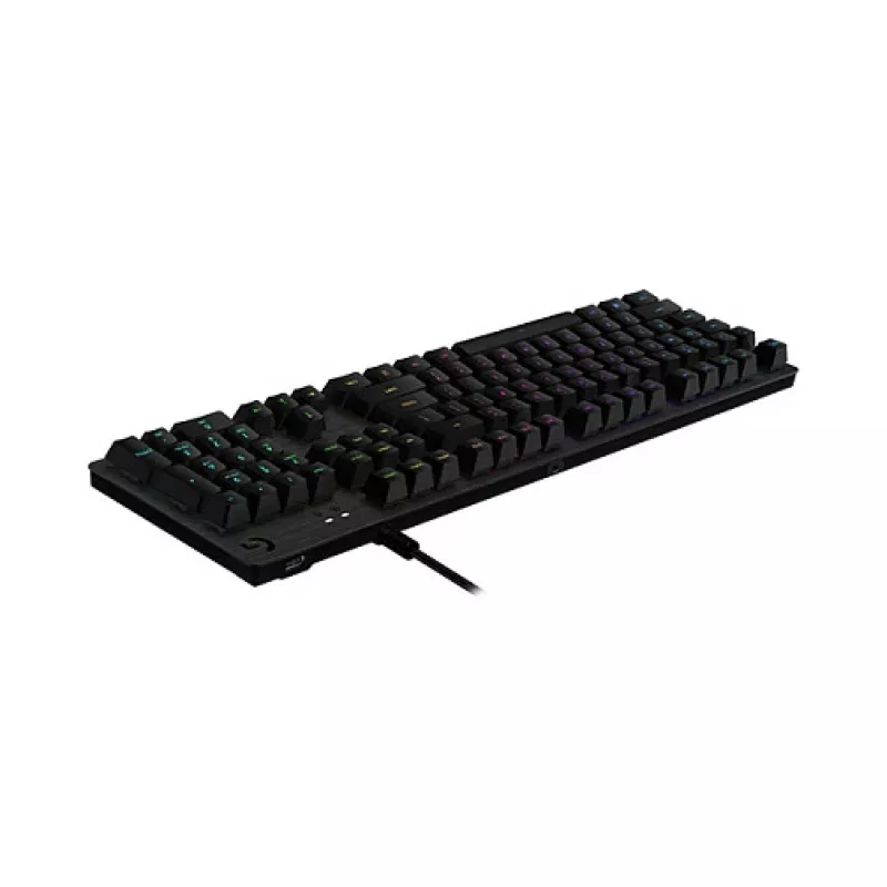 Logitech G512 Carbon mehāniskā spēļu tastatūra - GX Brown taustes, LIGHTSYNC RGB, USB caurlaide, lidmašīnas klases alumīnijs, pilna izmēra