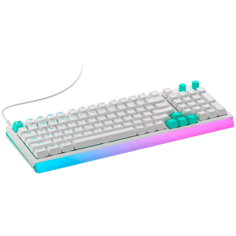 LOGITECH G512 X 98 vadu spēļu tastatūra - balta - US International - USB - taustes (GX Brown)