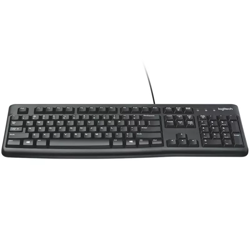 Logitech K120 for Business USB tastatūra, vadu, pilna izmēra, melna