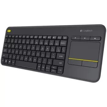 Logitech K400 Plus bezvadu skārienjutīgā tastatūra - melna